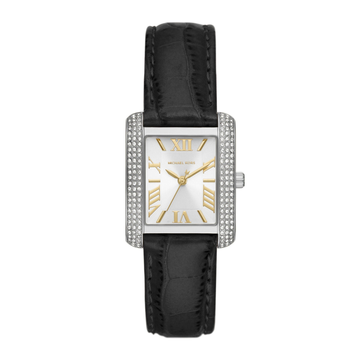  Shop Authentic Michael Kors Emery Three Hand Silver Dial Black Leather Strap Watch For Women - MK4696 - Luxxuri