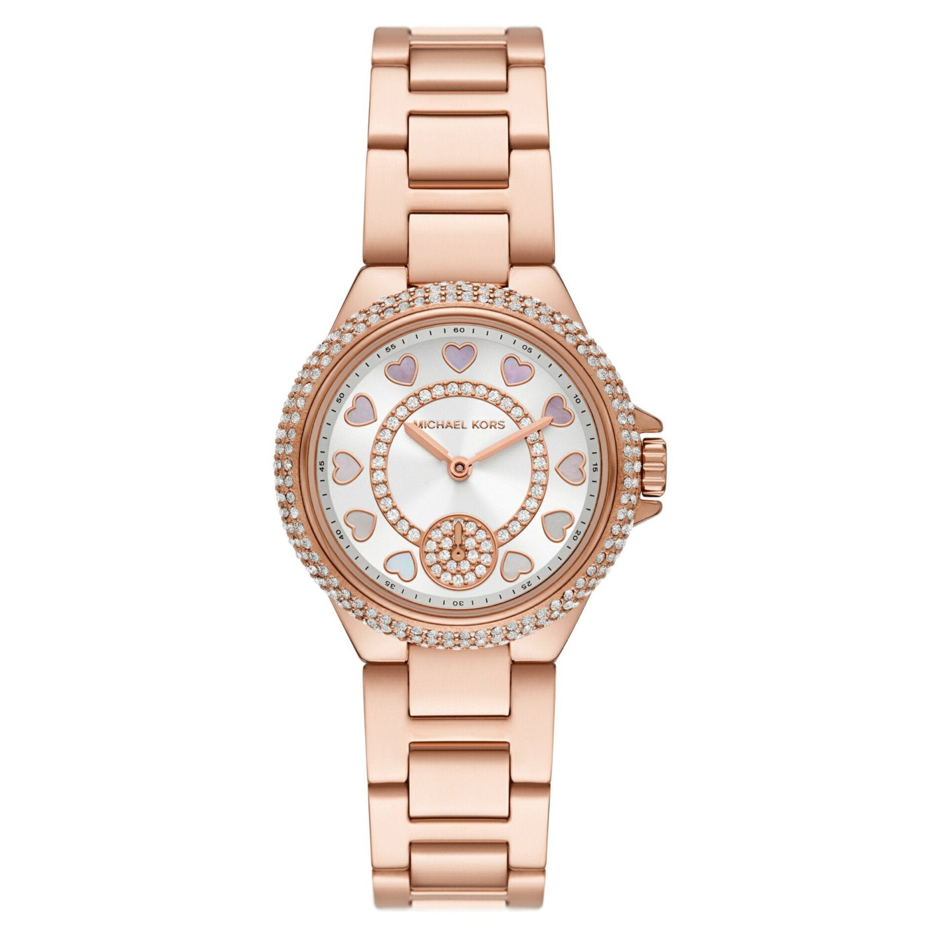  Shop Authentic Michael Kors Camille Multifunction White Dial Rose Gold Steel Strap Watch For Women  - MK4700 - Luxxuri