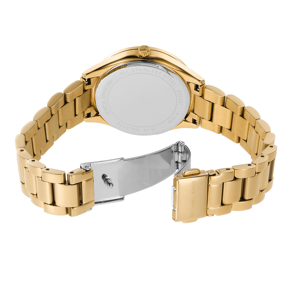  Shop Authentic Michael Kors Lauryn Analog Green Dial Gold Steel Strap Watch for Women - MK4737 - Luxxuri