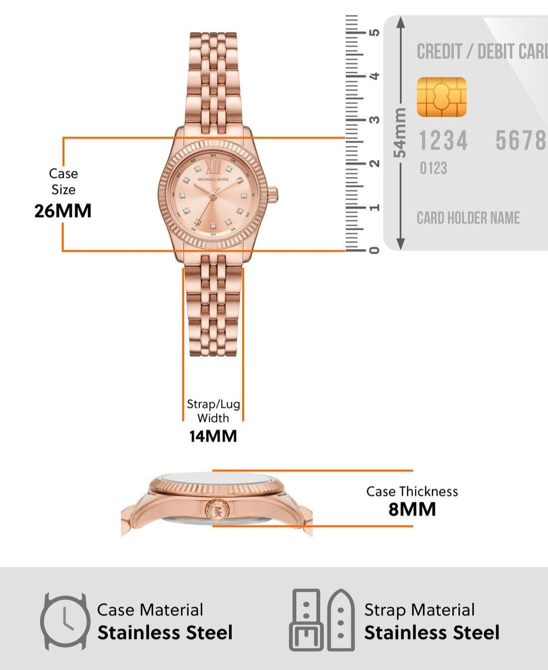 Shop Authentic Michael Kors Lexington Three Hand Rose Gold Dial Rose Gold Steel Strap Watch For Women - MK4739 - Luxxuri