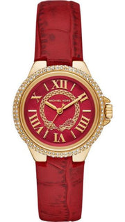  Shop Authentic Michael Kors Camille Three-Hand Red Dial Red Leather Strap Watch for Women - MK4750 - Luxxuri