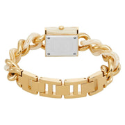  Shop Authentic Michael Kors Chain Lock Analog Crystals Silver Dial Gold Steel Strap Watch for Women - MK4809 - Luxxuri