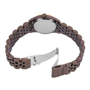  Shop Authentic Michael Kors Lexington Three-Hand Brown Dial Brown Steel Strap Watch for Women - MK4844 - Luxxuri