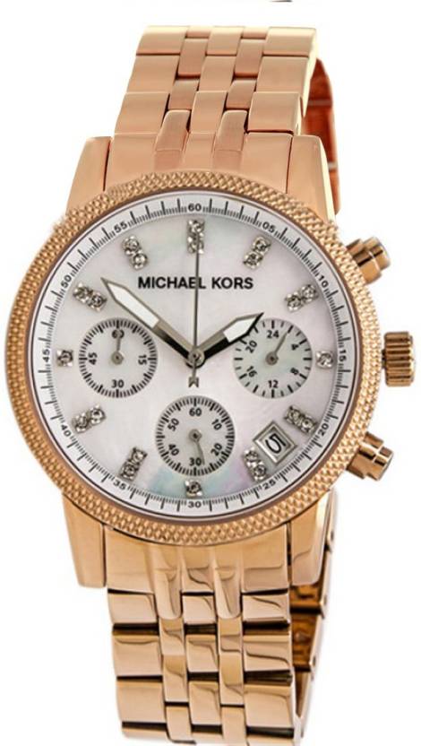  Shop Authentic Michael Kors Damen White Dial Rose Gold Steel Strap Watch for Women - MK5026 - Luxxuri
