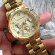  Shop Authentic Michael Kors Runway Gold Dial Gold Stainless Steel Strap Watch for Women - MK5055 - Luxxuri