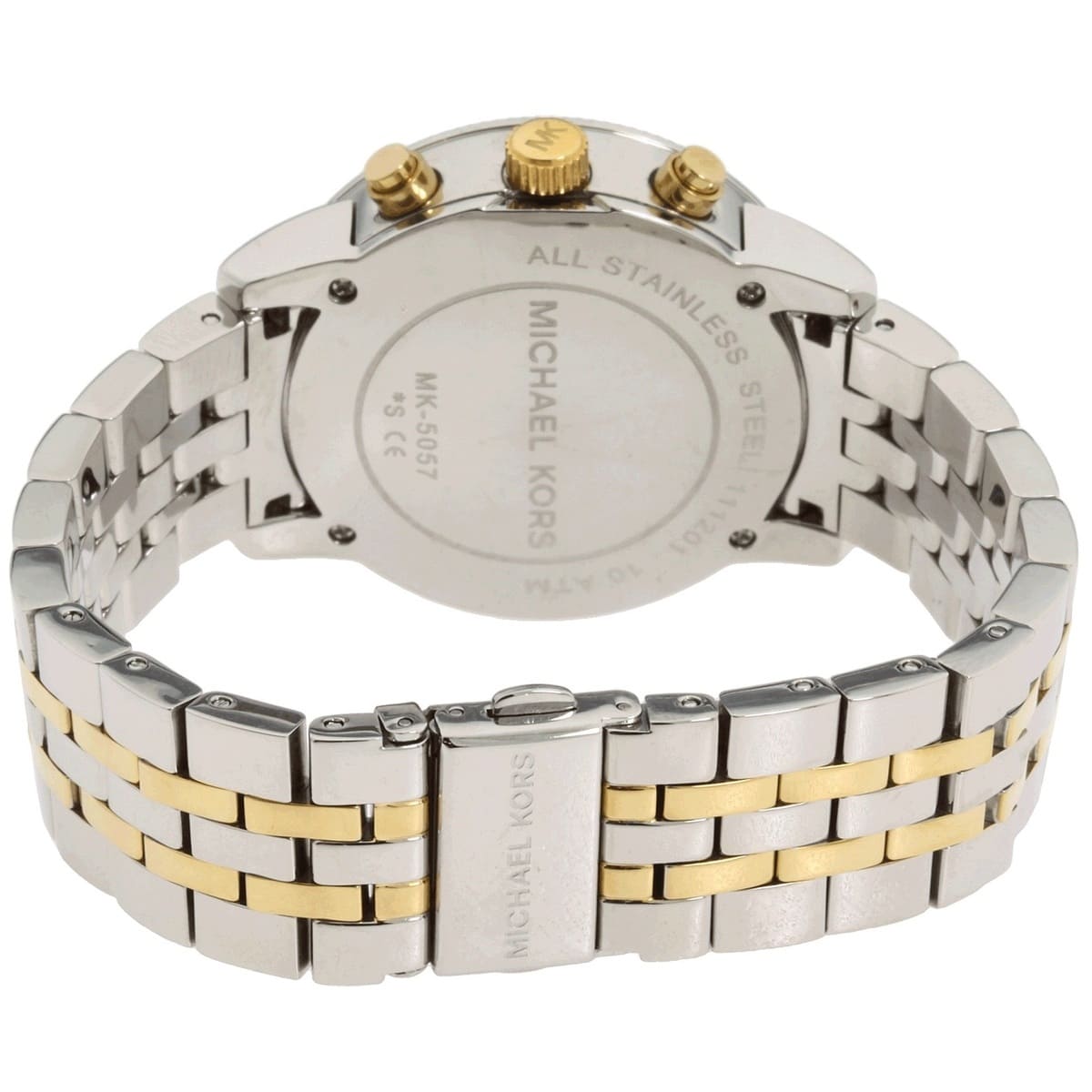  Shop Authentic Michael Kors Ritz Chronograph White Dial Two Tone Steel Strap Watch for Women - MK5057 - Luxxuri