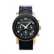  Shop Authentic Michael Kors Runway Black Dial Black Silicone Strap Watch for Women - MK5191 - Luxxuri
