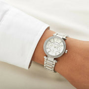  Shop Authentic Michael Kors Parker Silver Dial Silver Steel Strap Watch for Women - MK5353 - Luxxuri