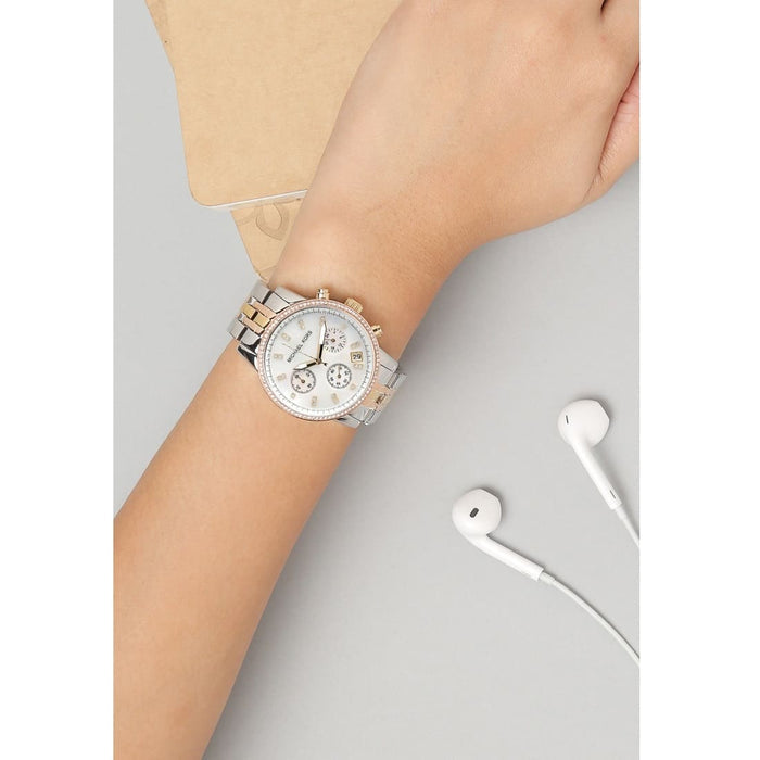  Shop Authentic Michael Kors Ritz White Dial Two Tone Steel Strap Watch for Women - MK5650 - Luxxuri