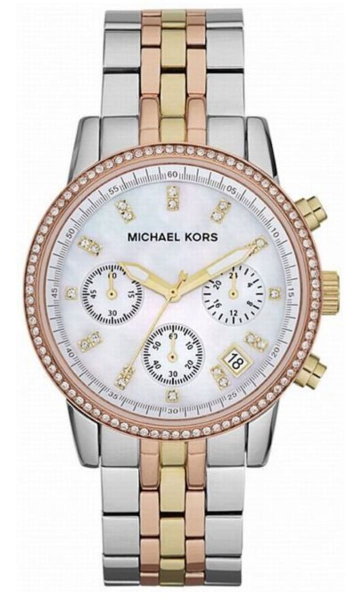  Shop Authentic Michael Kors Ritz White Dial Two Tone Steel Strap Watch for Women - MK5650 - Luxxuri
