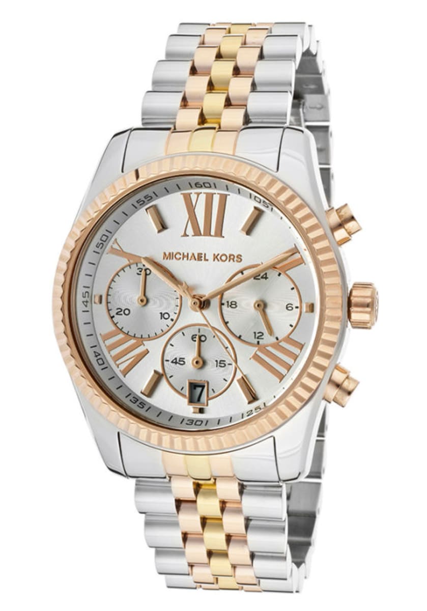  Shop Authentic Michael Kors Lexington Silver Dial Two Tone Steel Strap Watch for Women - MK5735 - Luxxuri