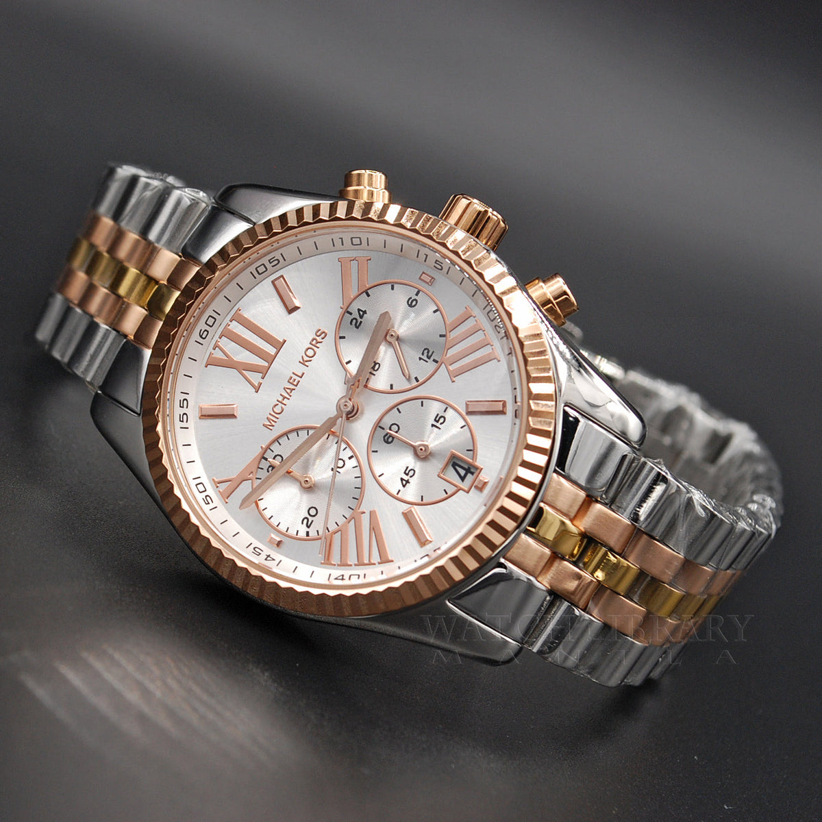  Shop Authentic Michael Kors Lexington Silver Dial Two Tone Steel Strap Watch for Women - MK5735 - Luxxuri