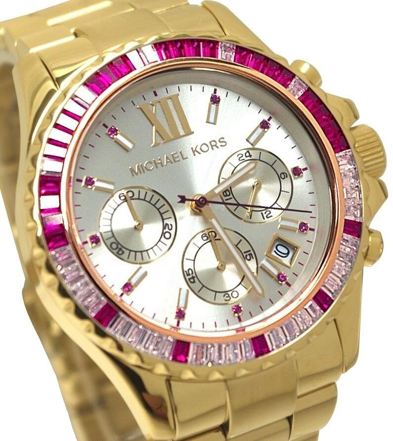  Shop Authentic Michael Kors Everest Chronograph Gold Dial Gold Steel Strap Watch for Women - MK5871 - Luxxuri