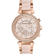  Shop Authentic Michael Kors Parker Pink Dial Two Tone Steel Strap Watch for Women - MK5896 - Luxxuri
