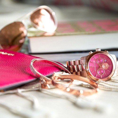  Shop Authentic Michael Kors Runway Pink Dial Rose Gold Steel Strap Watch for Women - MK5931 - Luxxuri