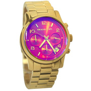  Shop Authentic Michael Kors Runway Iridescent Pink Dial Gold Steel Strap Watch for Women - MK5939 - Luxxuri