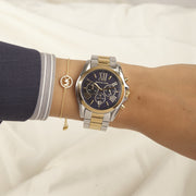  Shop Authentic Michael Kors Bradshaw Blue Dial Two Tone Steel Strap Watch for Women - MK5976 - Luxxuri