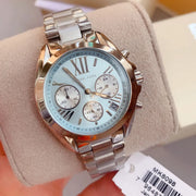  Shop Authentic Michael Kors Bradshaw Chronograph Blue Dial Silver Steel Strap Watch For Women - MK6098 - Luxxuri