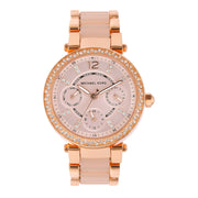  Shop Authentic Michael Kors Parker Pink Dial Two Tone Steel Strap Watch for Women - MK6110 - Luxxuri