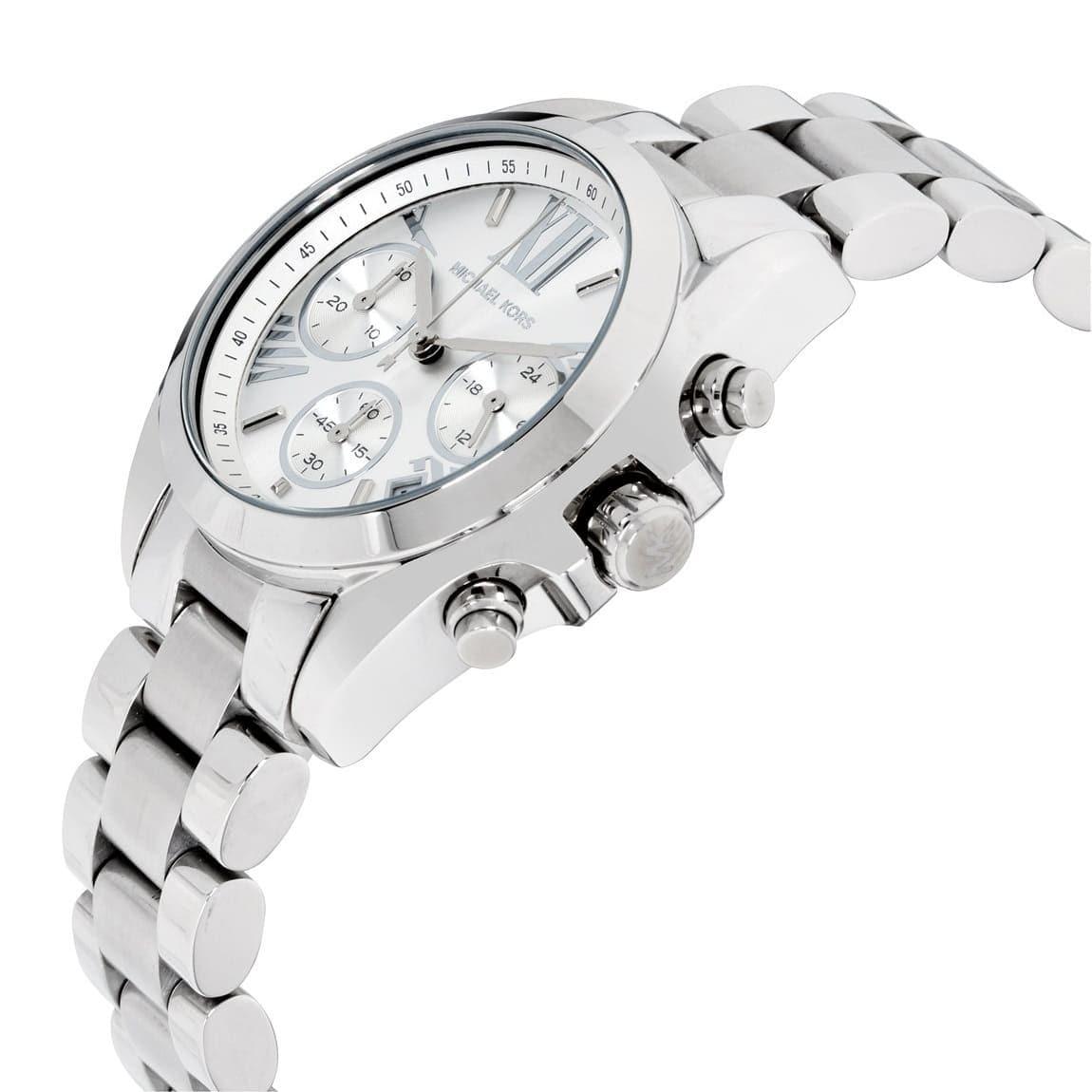  Shop Authentic Michael Kors Bradshaw  Chronograph Silver Dial Silver Steel Strap Watch for Women - MK6174 - Luxxuri