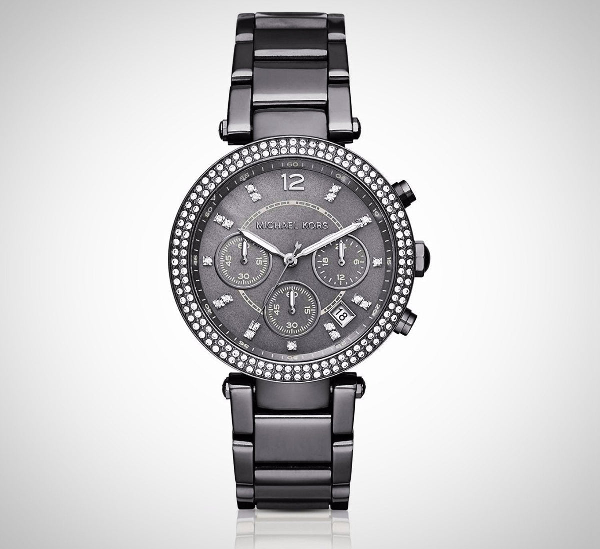  Shop Authentic Michael Kors Parker Chronograph Grey Dial Grey Steel Strap Watch For Women - MK6265 - Luxxuri