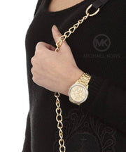  Shop Authentic Michael Kors Madelyn Quartz Gold Dial Gold Steel Strap Watch For Women - MK6287 - Luxxuri