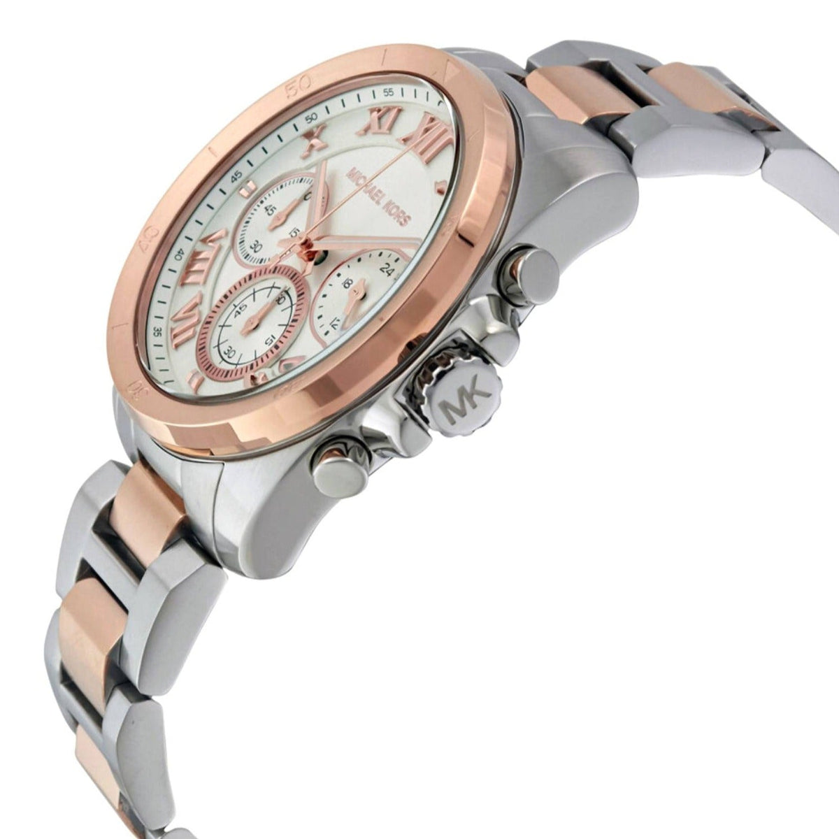  Shop Authentic Michael Kors Brecken Chronograph White Dial Two Tone Steel Strap Watch For Women - MK6368 - Luxxuri