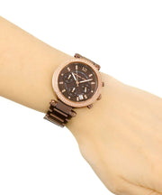  Shop Authentic Michael Kors Parker Analog Quartz Brown Dial Brown Steel Strap Watch For Women - MK6378 - Luxxuri