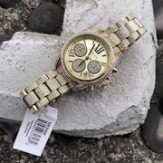  Shop Authentic Michael Kors Mini Bradshaw Crystals Gold Dial Gold Steel Strap Watch For Women - MK6494 - Luxxuri