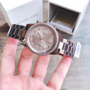  Shop Authentic Michael Kors Ritz Chronograph Brown Dial Brown Steel Strap Watch For Women - MK6529 - Luxxuri