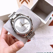  Shop Authentic Michael Kors Bradshaw Quartz Silver Dial Silver Steel Strap Watch For Women - MK6554 - Luxxuri