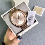  Shop Authentic Michael Kors Bradshaw Quartz Rose Gold Dial Rose Gold Steel Strap Watch For Women - MK6556 - Luxxuri