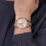  Shop Authentic Michael Kors Ritz Chronograph Rose Gold Dial Rose Gold Steel Strap Watch For Women - MK6598 - Luxxuri