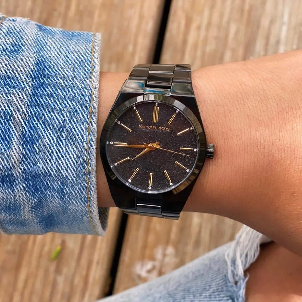  Shop Authentic Michael Kors Channing Quartz Black Dial Black Steel Strap Watch For Women - MK6625 - Luxxuri