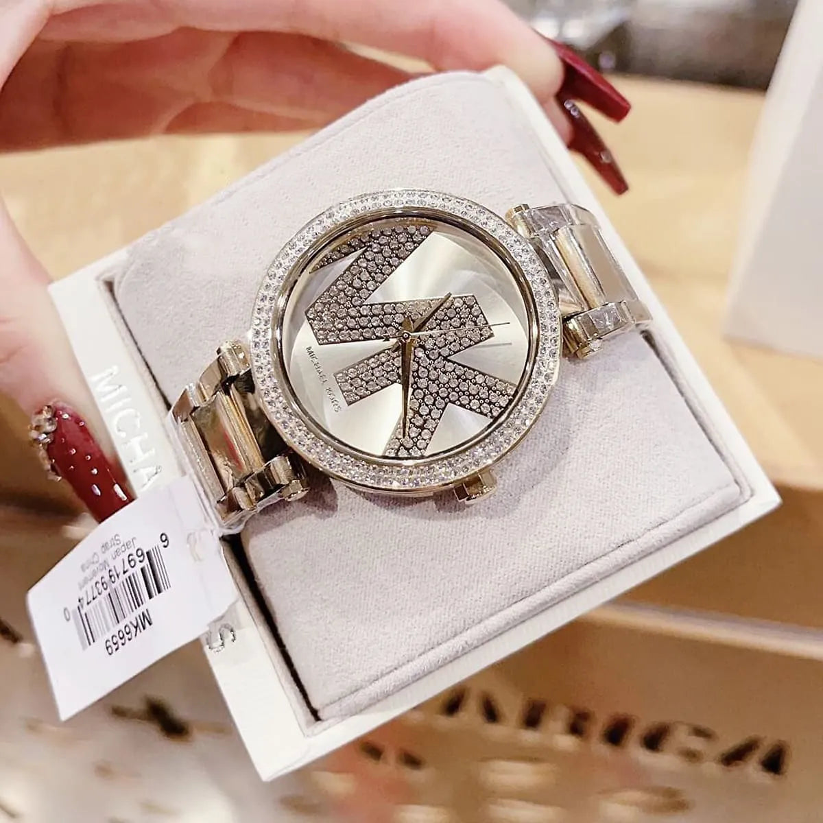  Shop Authentic Michael Kors Parker Quartz Rose Gold Dial Rose Gold Steel Strap Watch For Women - MK6660 - Luxxuri