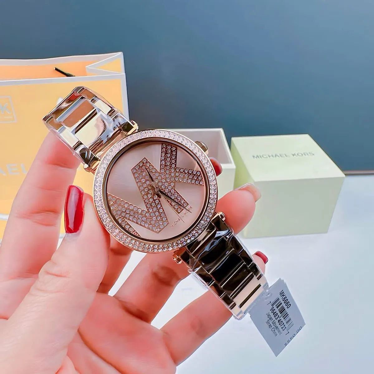  Shop Authentic Michael Kors Parker Quartz Rose Gold Dial Rose Gold Steel Strap Watch For Women - MK6660 - Luxxuri