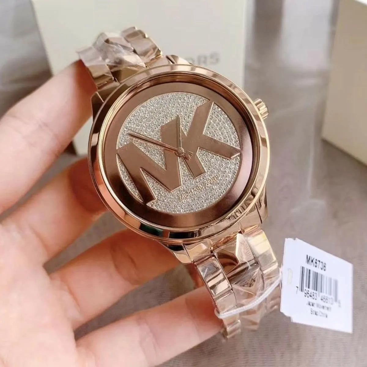 Shop Authentic Michael Kors Runway Mercer Quartz Rose Gold Dial Rose Gold Steel Strap Watch For Women - MK6736 - Luxxuri
