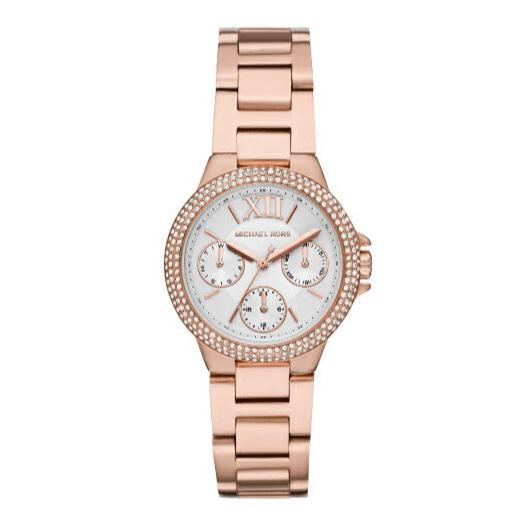  Shop Authentic Michael Kors Camille Multifunction White Dial Rose Gold Steel Strap Watch For Women - MK6845 - Luxxuri