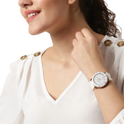  Shop Authentic Michael Kors Runway Quartz White Dial White Rubber Strap Watch For Women - MK6853 - Luxxuri