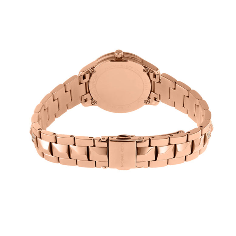  Shop Authentic Michael Kors Runway Mother of Pearl Dial Rose Gold Steel Strap Watch For Women - MK6856 - Luxxuri