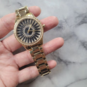  Shop Authentic Michael Kors Layton Quartz Black Dial Gold Steel Strap Watch For Women - MK6892 - Luxxuri