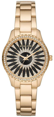  Shop Authentic Michael Kors Layton Quartz Black Dial Gold Steel Strap Watch For Women - MK6892 - Luxxuri