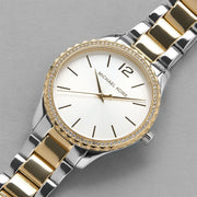  Shop Authentic Michael Kors Layton Quartz Silver Dial Two Tone Steel Strap Watch For Women - MK6899 - Luxxuri