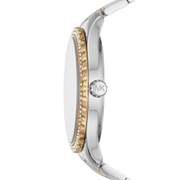  Shop Authentic Michael Kors Layton Quartz Silver Dial Two Tone Steel Strap Watch For Women - MK6899 - Luxxuri