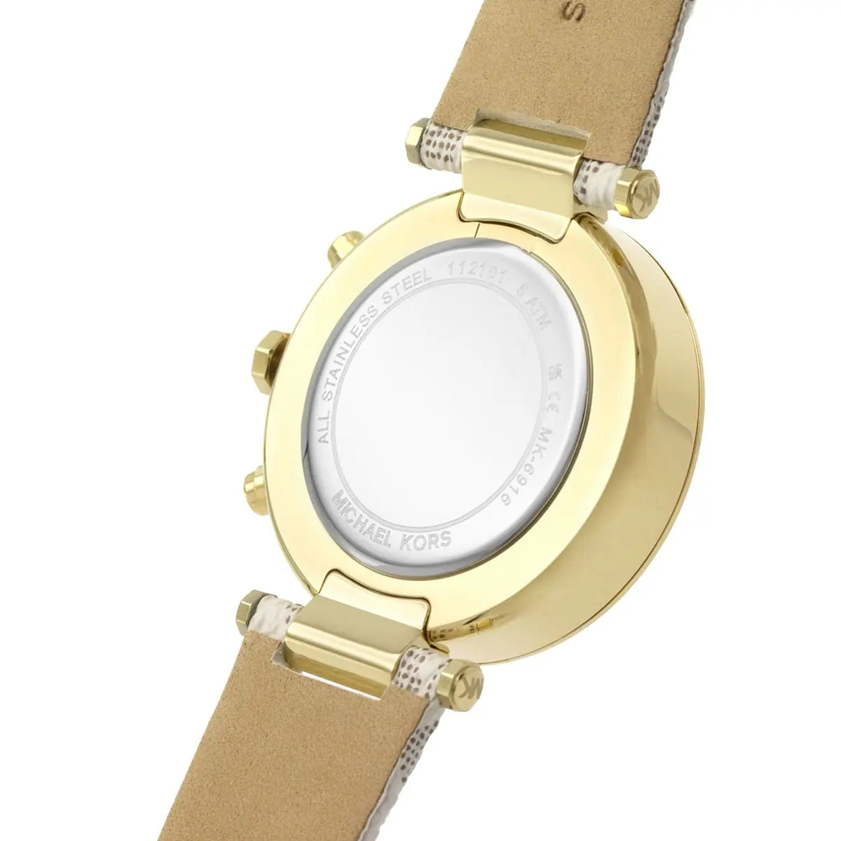  Shop Authentic Michael Kors Parker Chronograph White Dial White Leather Strap Watch For Women - MK6916 - Luxxuri