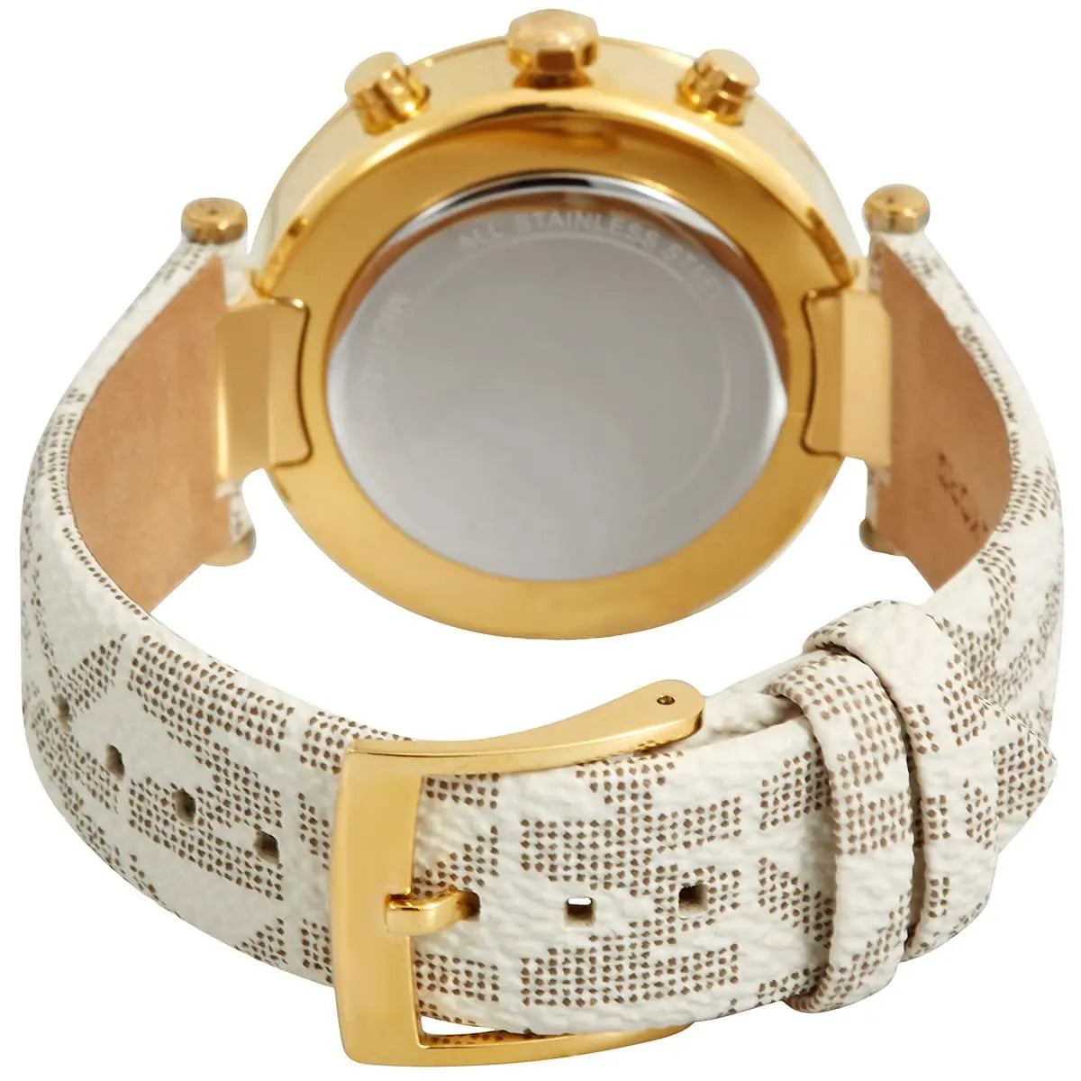  Shop Authentic Michael Kors Parker Chronograph White Dial White Leather Strap Watch For Women - MK6916 - Luxxuri