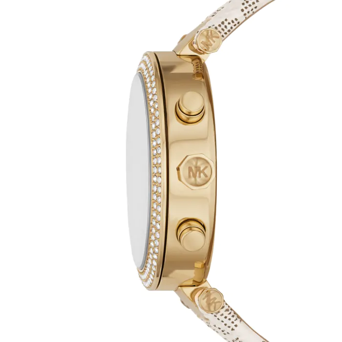  Shop Authentic Michael Kors Parker Chronograph White Dial White Leather Strap Watch For Women - MK6916 - Luxxuri