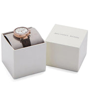  Shop Authentic Michael Kors Parker Chronograph White Dial Brown Leather Strap Watch For Women - MK6917 - Luxxuri