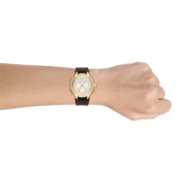 Shop Authentic Michael Kors Sidney Multifunction White Dial Brown Leather Strap Watch For Women - MK6948 - Luxxuri
