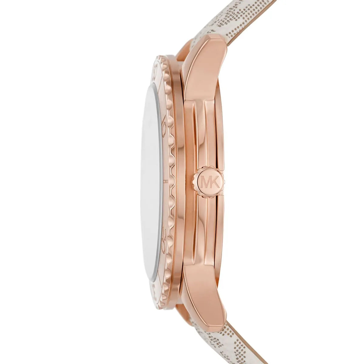  Shop Authentic Michael Kors Runway Quartz Rose Gold Dial White Leather Strap Watch For Women - MK6980 - Luxxuri